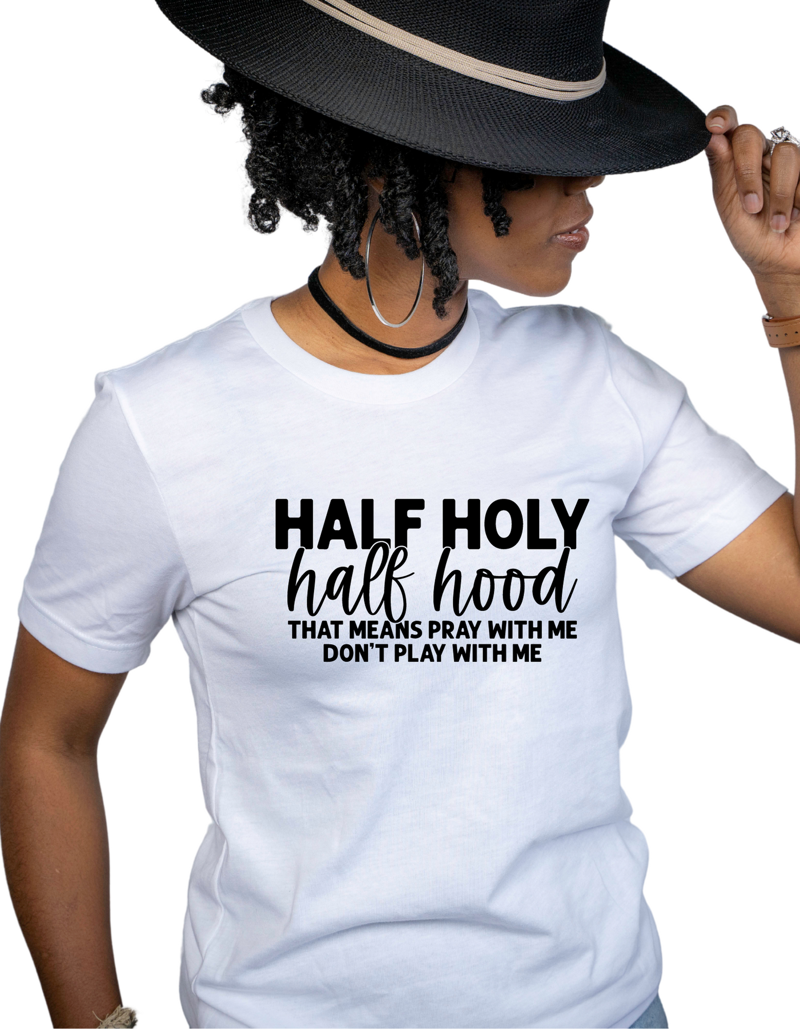 Half Holly Half Hood Tee